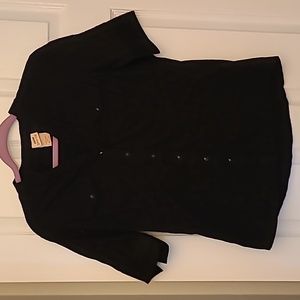 Black Faded Glory Stretch Short Sleeve Blouse, Size M (8/10)